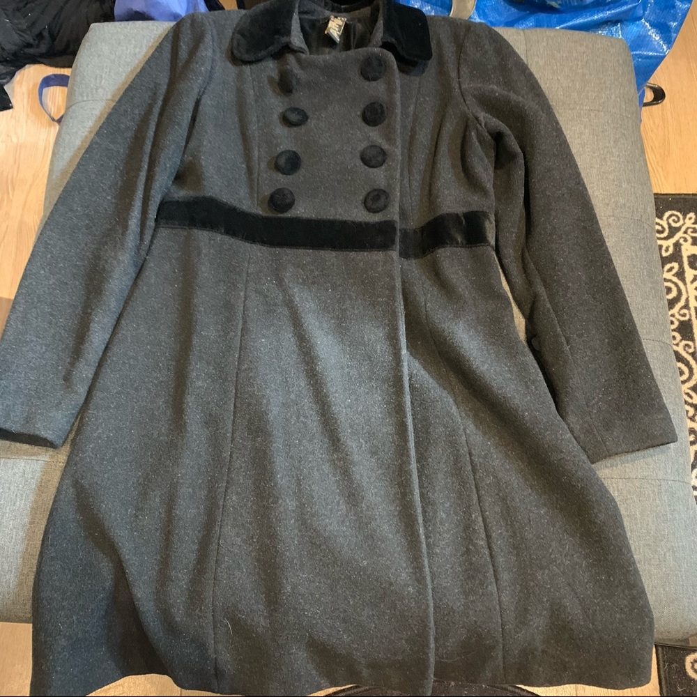 Forever 21 Wool Double Breasted Coat